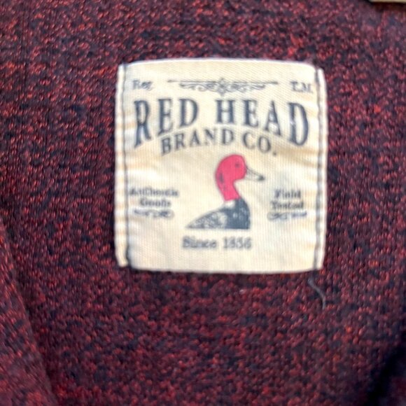 Bass Pro Shop Red-Head Brand - - waffle knit quarter zip sweater - Burgandy- XL - Picture 4 of 5